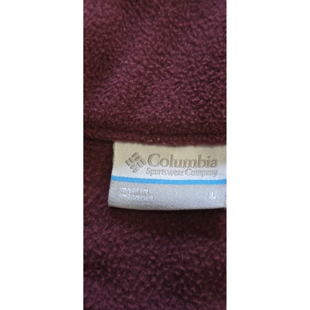 Columbia Mississippi State Bulldogs Fleece Jacket Men L Maroon Full Zip - Picture 4 of 6